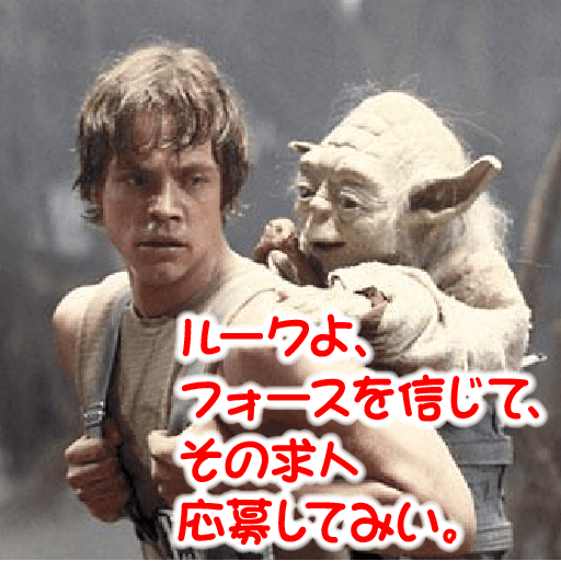 「ルークよ、フォースを信じて、その求人、応募してみい」MOSマスター資格は、ジェダイマスターぐらい力あるのかな?