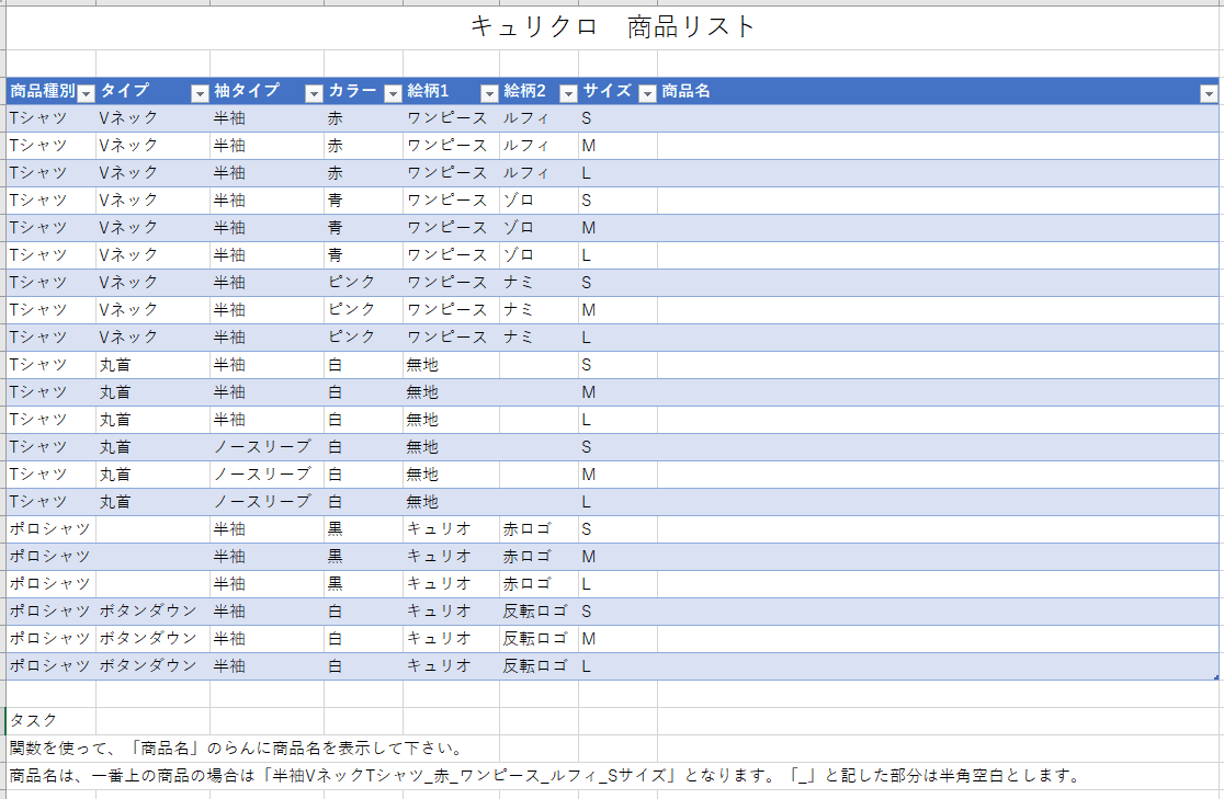 CONCAT()関数想定問題