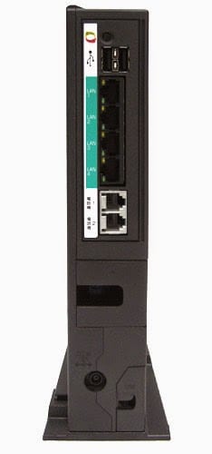 モデムとルーターが一体化した機器の例。接続口が3個以上あるのが特徴