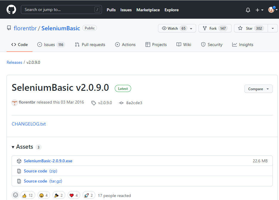 SeleniumBasic v2.0.9.0