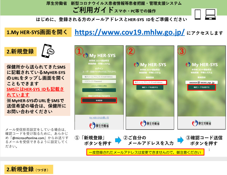 My HER-SYS ご利用ガイド詳細版