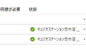 APIアクセス許可の右端、状態が緑のチェックマークに変わっている